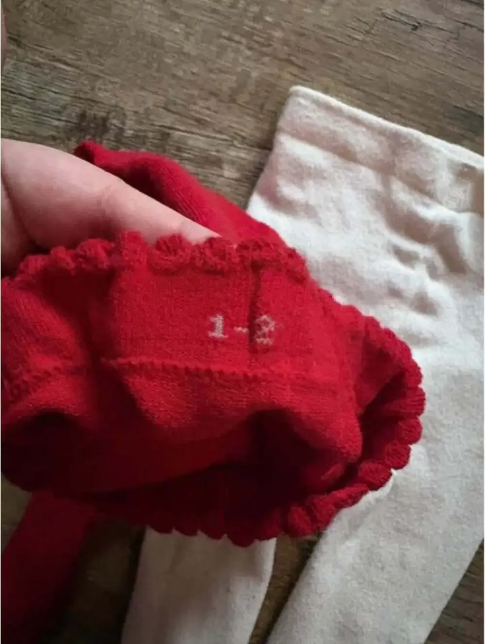 Carter's Baby Tights 24m 1-2Y Red White Leggings 2 Pairs